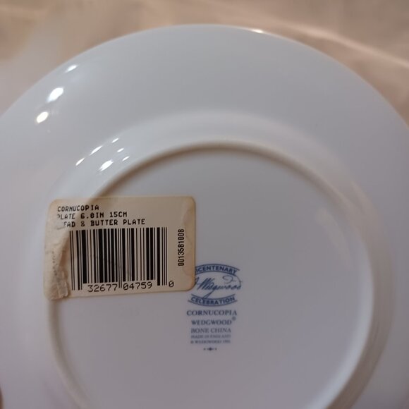 WEDGWOOD England CORNUCOPIA 1995 Bone China (Five) 5 PC Place Setting Blue Mark - Picture 9 of 11